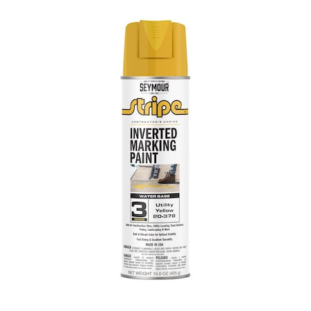 Aervoe 3 Series Marking Paint (Water Based), Utility Yellow (15oz)