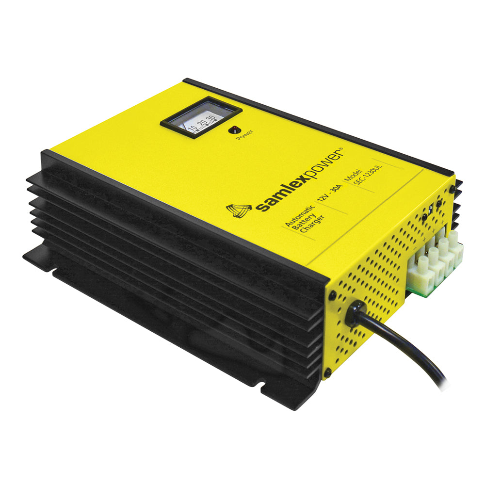 30A Battery Charger - 12V - 3-Bank - 3-Stage w/Dip Switch & Lugs