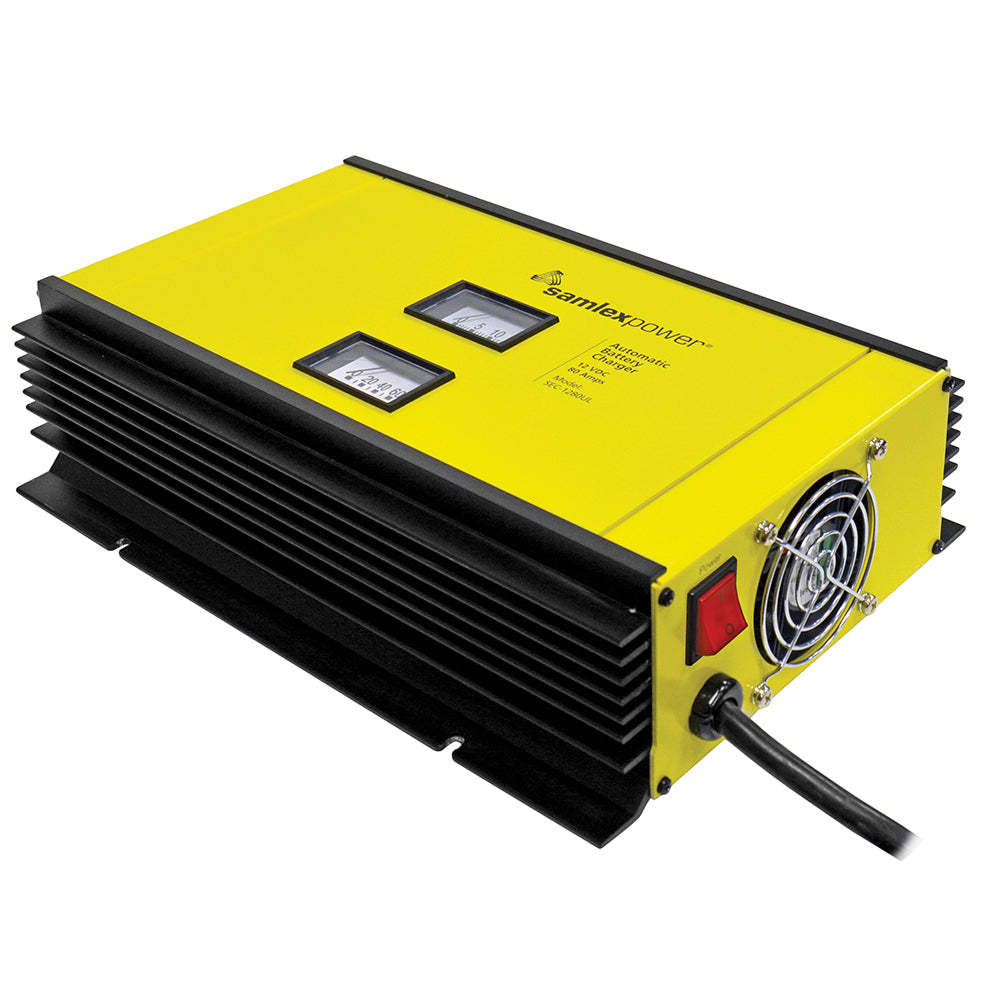 80A Battery Charger - 12V - 2-Bank - 3-Stage w/Dip Switch & Lugs - Includes Temp Sensor