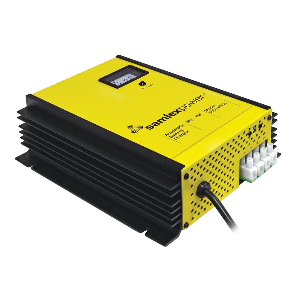 15A Battery Charger - 24V - 3-Bank - 3-Stage w/Dip Switch & Lugs