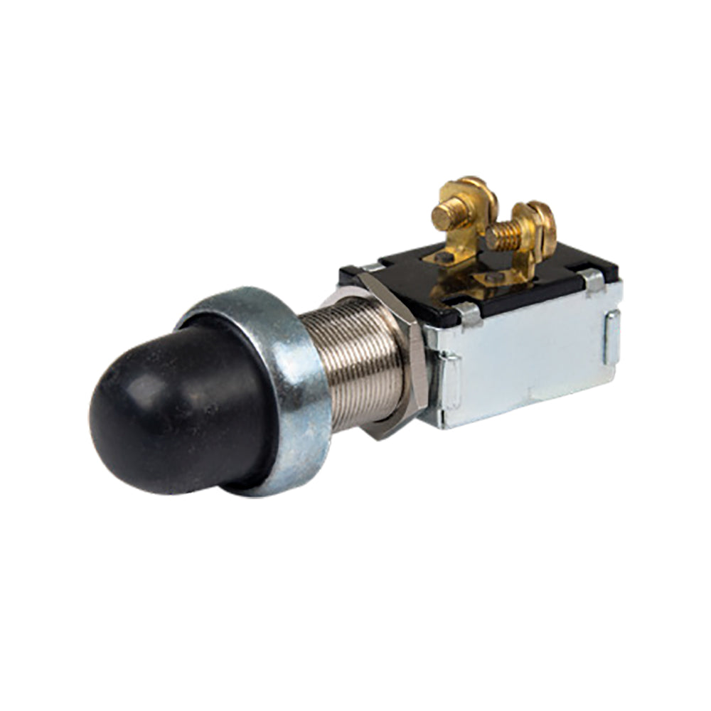 2-Position SPST Moisture Sealed Push Button Switch - OFF/(ON)