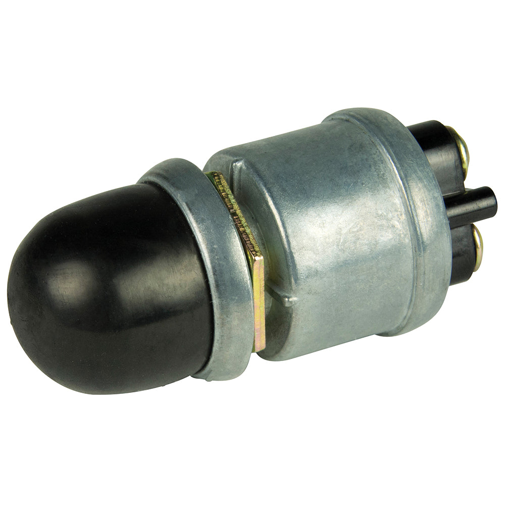 2-Position SPST Heavy-Duty Push Button Switch w/Cover - OFF/(ON) - 35 Amp