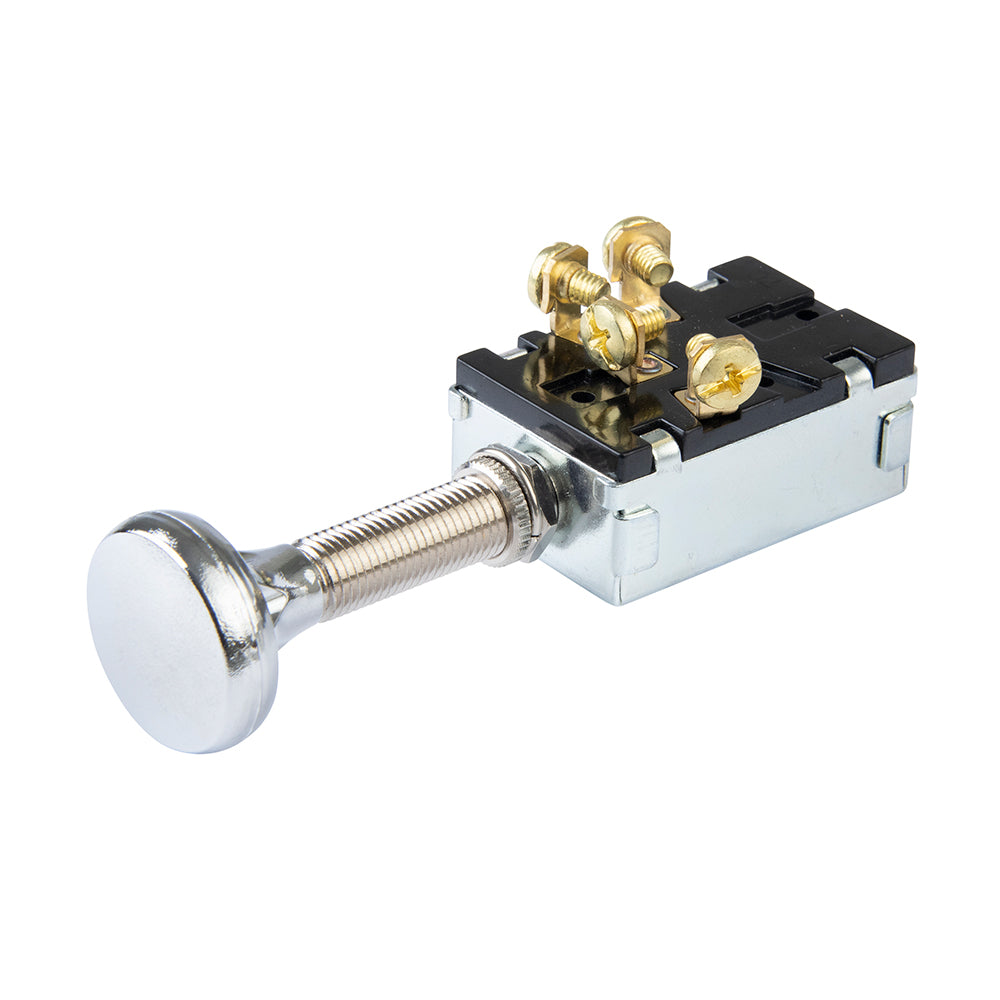 3-Position SPDT Push-Pull Switch - OFF/ON1 & 2/ON1 & 3