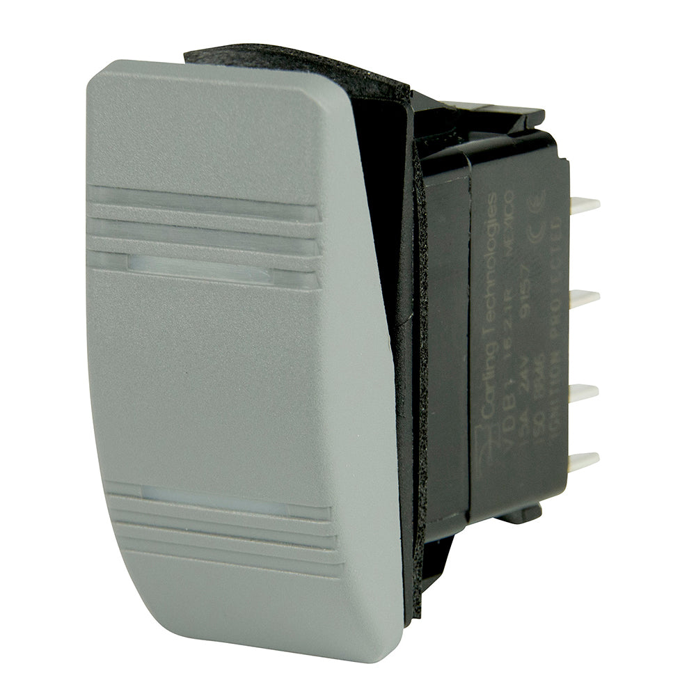 DPDT Contura Switch - 2-Amber LEDs - Gray - ON/ON
