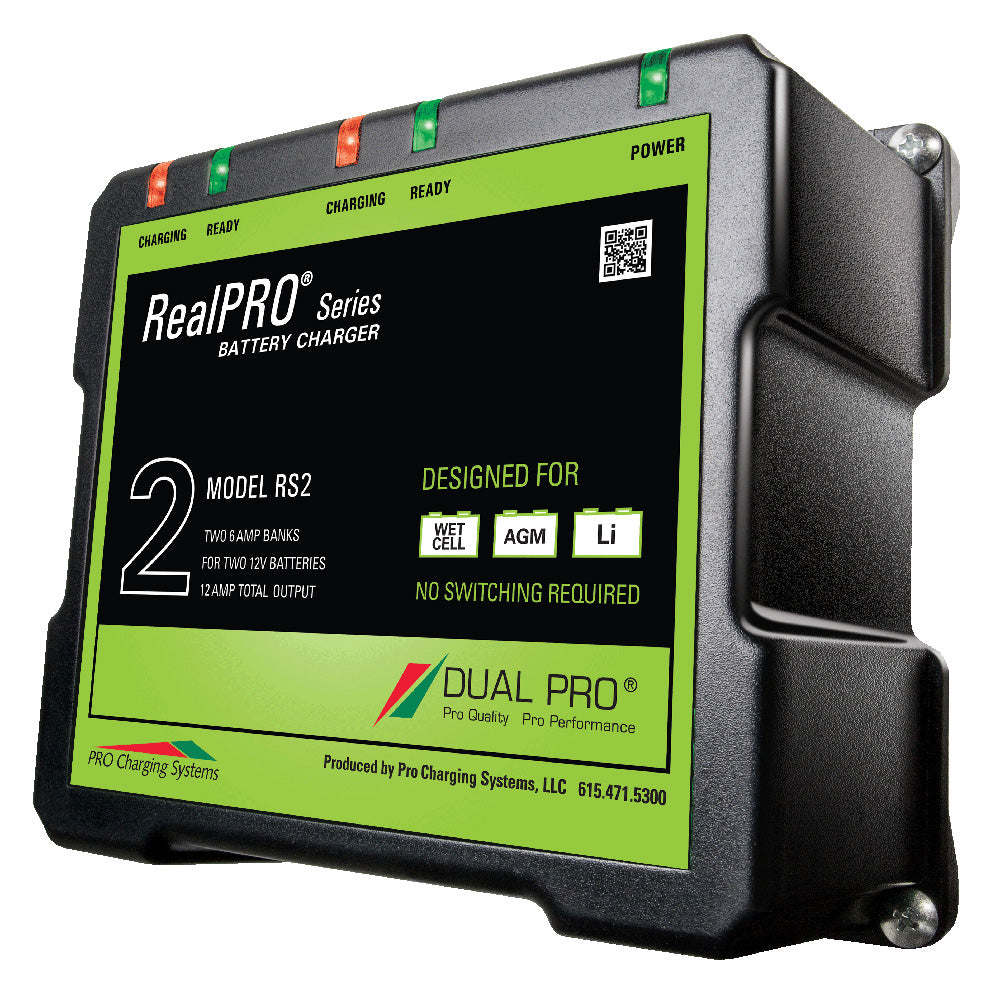 RealPRO Series Battery Charger - 12A - 2-6A-Banks - 12V/24V