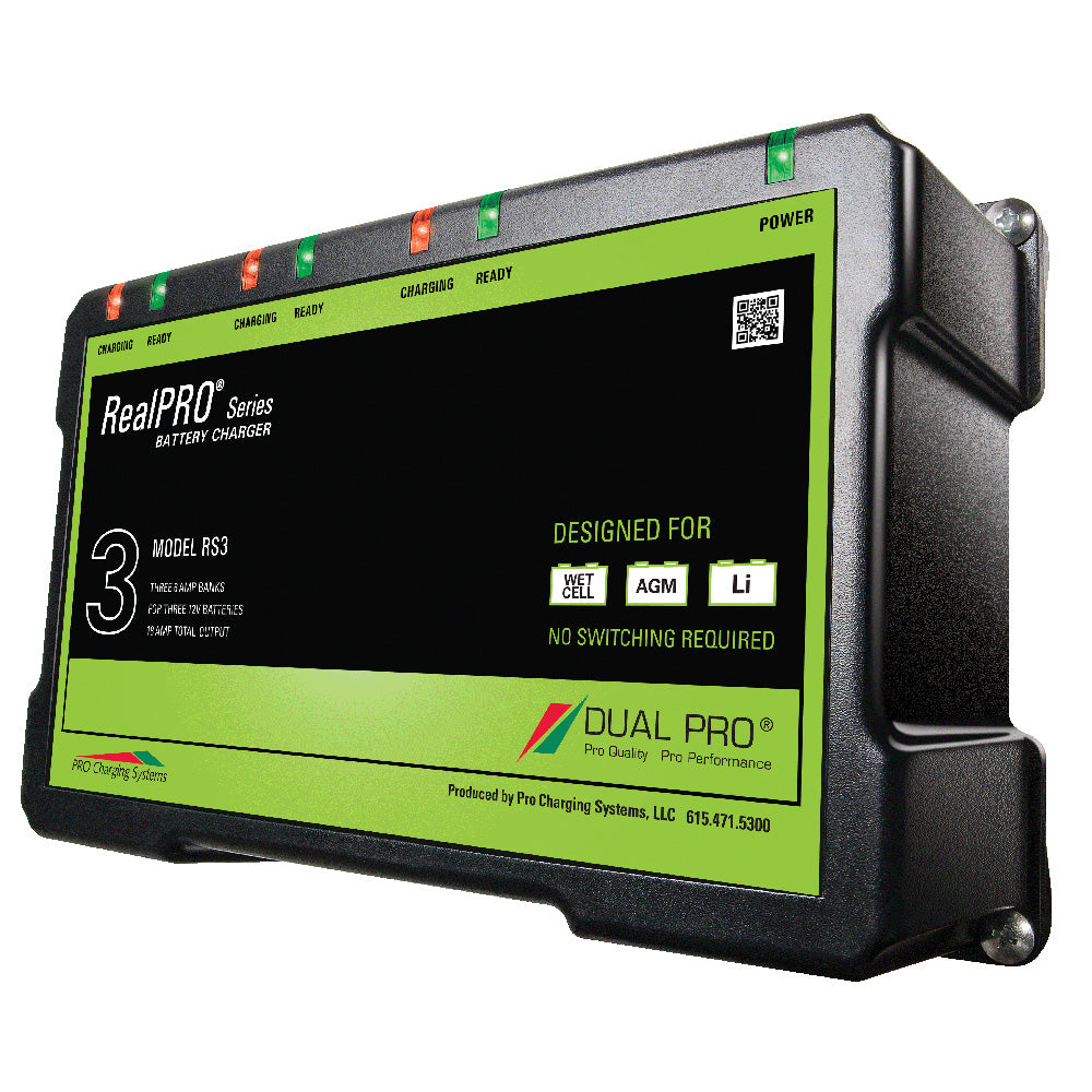 RealPRO Series Battery Charger - 18A - 3-6A-Banks - 12V-36V