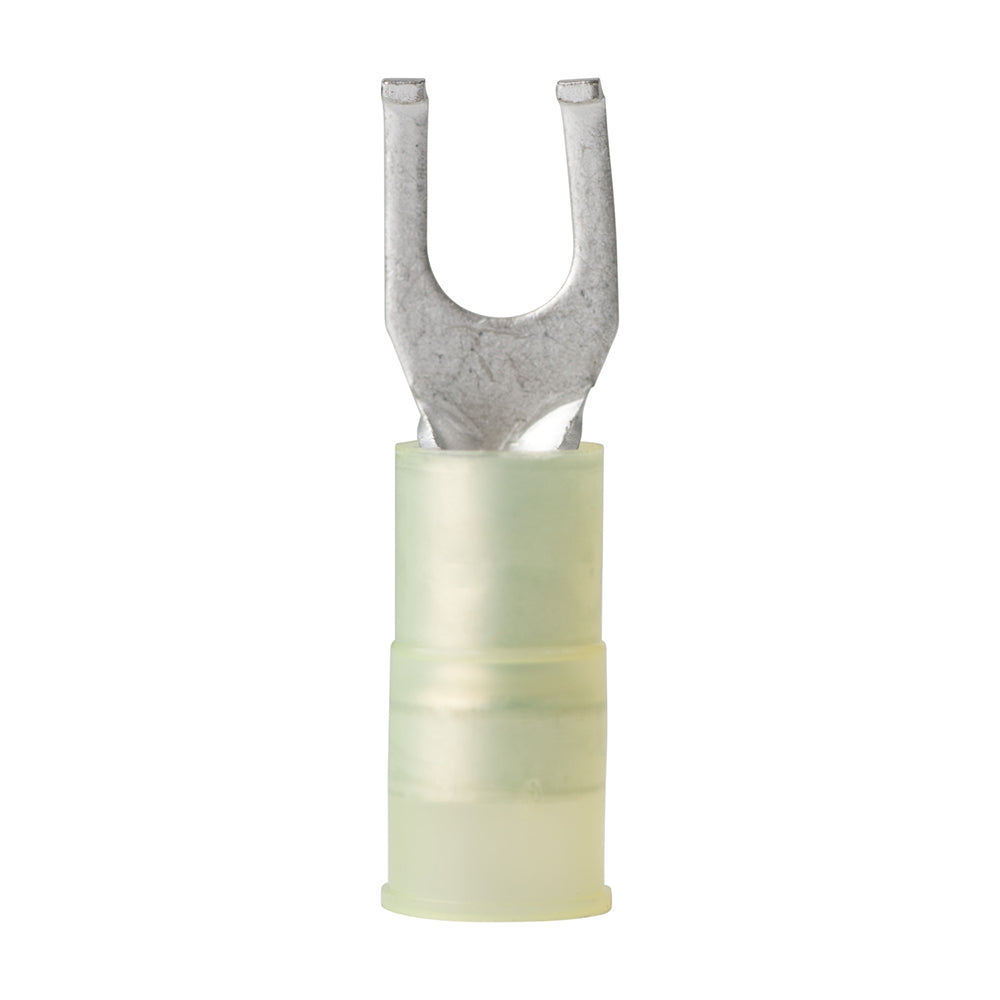 12-10 AWG - #10 Nylon Flanged Spade Terminal - 100-Pack