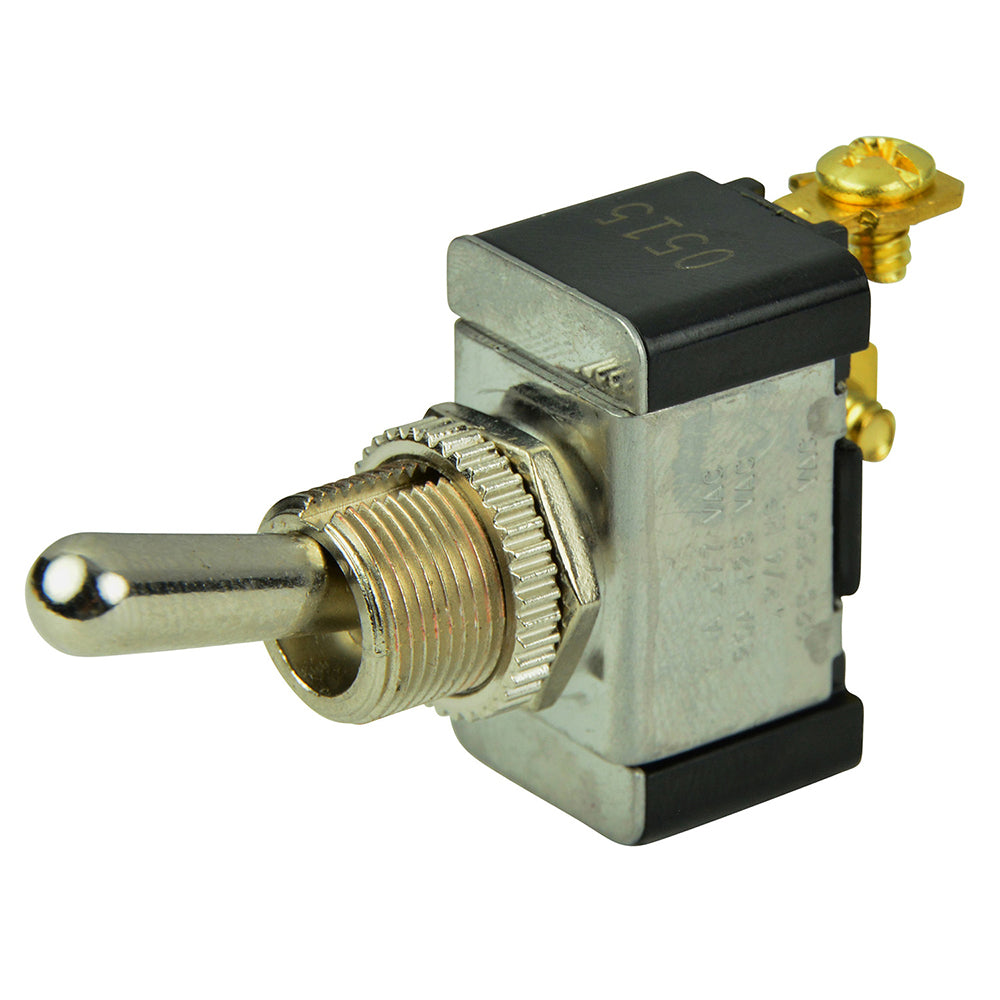 SPST Chrome Plated Toggle Switch -OFF/(ON)