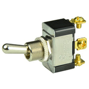 SPDT Chrome Plated Toggle Switch - ON/OFF/(ON)