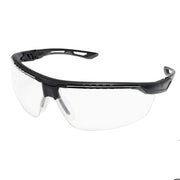 Truflex, Safety Glasses, Anti-Fog, Clear Lens, Black/Gray Frame