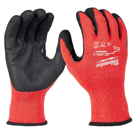 Work Gloves, Cut Level A3 ,Dipped ,Nitrile ,Sandy ,L 1 PR