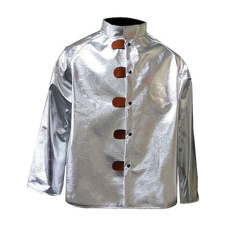 Aluminized Jacket, L, 19 oz Snap Closure