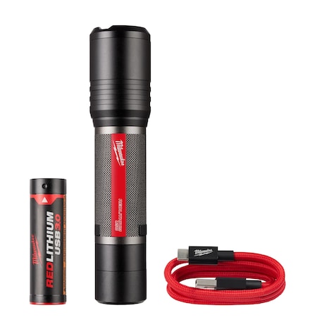 REDLITHIUM USB 2,000 Lumen Slide Focus Flashlight