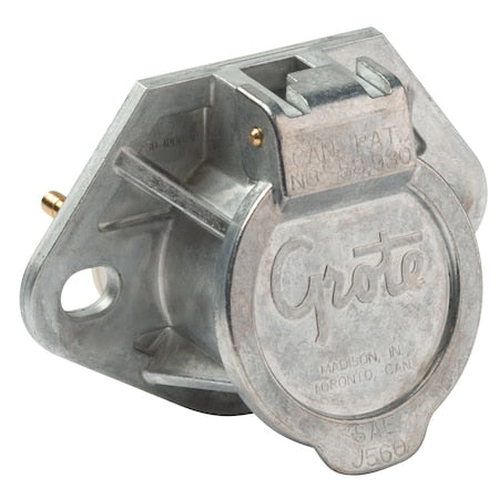 Trailer Receptacle, 3-15/16" Dia., 7-Way