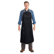 Bib Apron, Cotton, Polyester, Blue, 36 in, S
