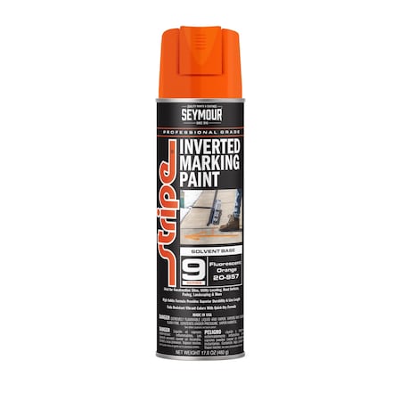 Aervoe 9 Series Marking Paint (Solvent Based), Orange Fluorescent (17oz)