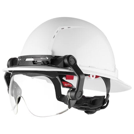 Hard Hat Visor,6" H,Clear,Polycarbonate