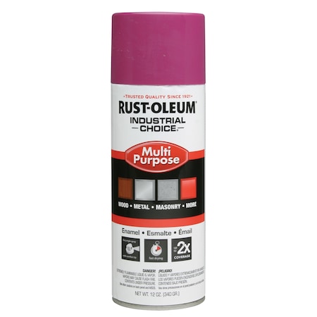Spray Paint, OSHA Safety Purple, Gloss, Solvent, 12 oz