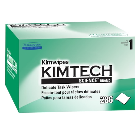 Kimwipes Delicate Task Kimtech Science Wipers 34155 White 1-Ply 60 Pop-Up, PK60