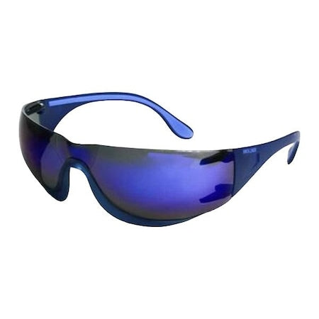 5000, Safety Glasses, Anti-Fog & Anti-Scratch, Blue Lens, Blue Frame, Half-Frame