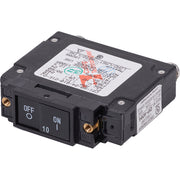 7455 UL-489 Circuit Breaker - 10A Flat Rocker