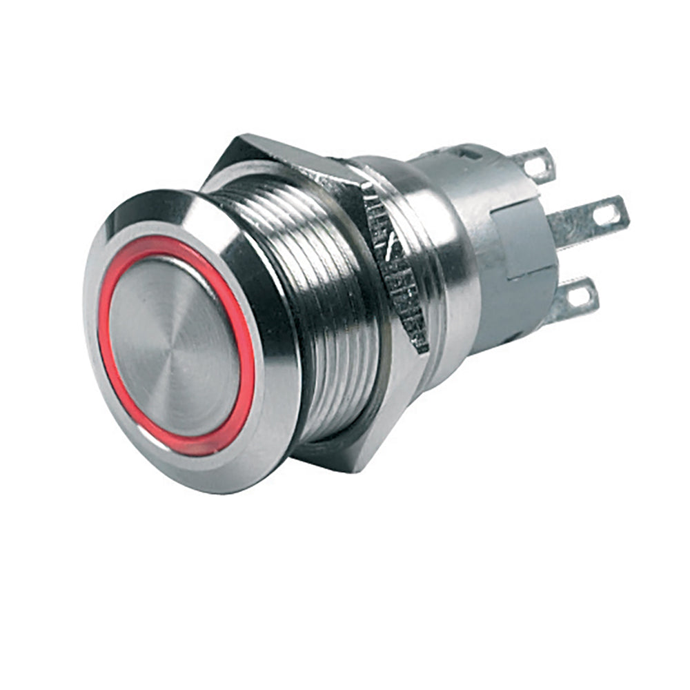 Push-Button Switch 12V Momentary On/Off - Red LED