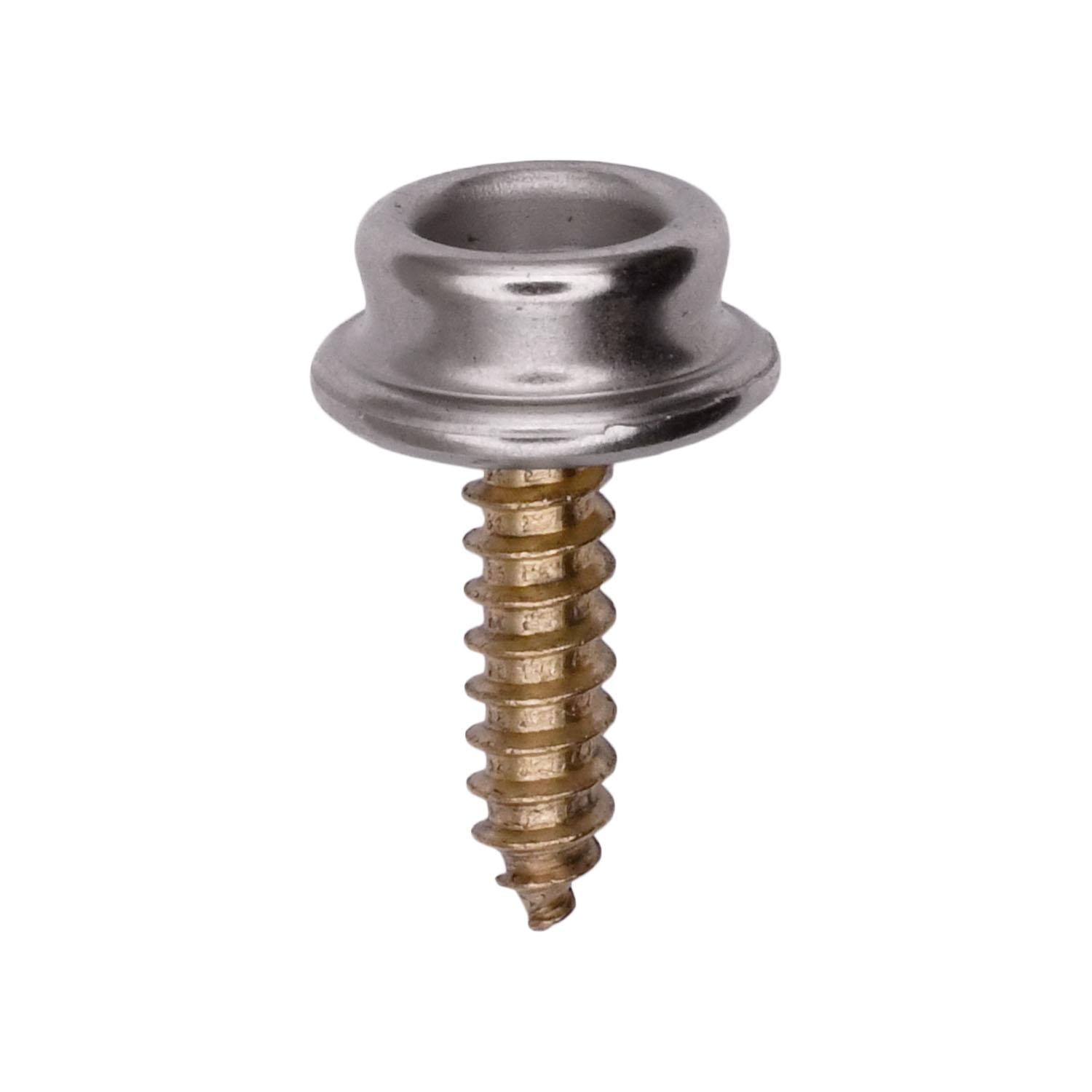 Nickel On Brass Phillips Wood Screw Stud Snap Fasteners