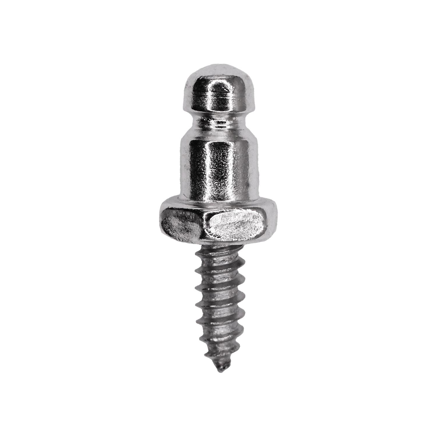 Nickel On Brass Wood Screw Stud Fastener #7 x 1/2"