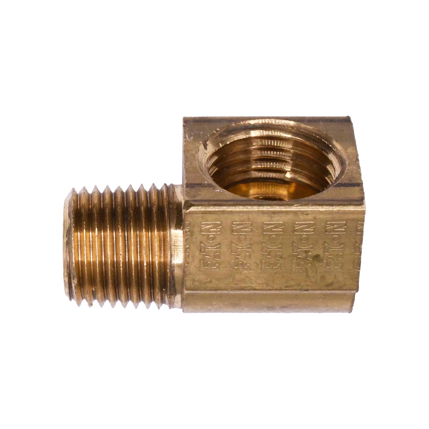 Brass 90 Degree Inverted Flare 1/4" To Male Pipe 1/8" Adapter