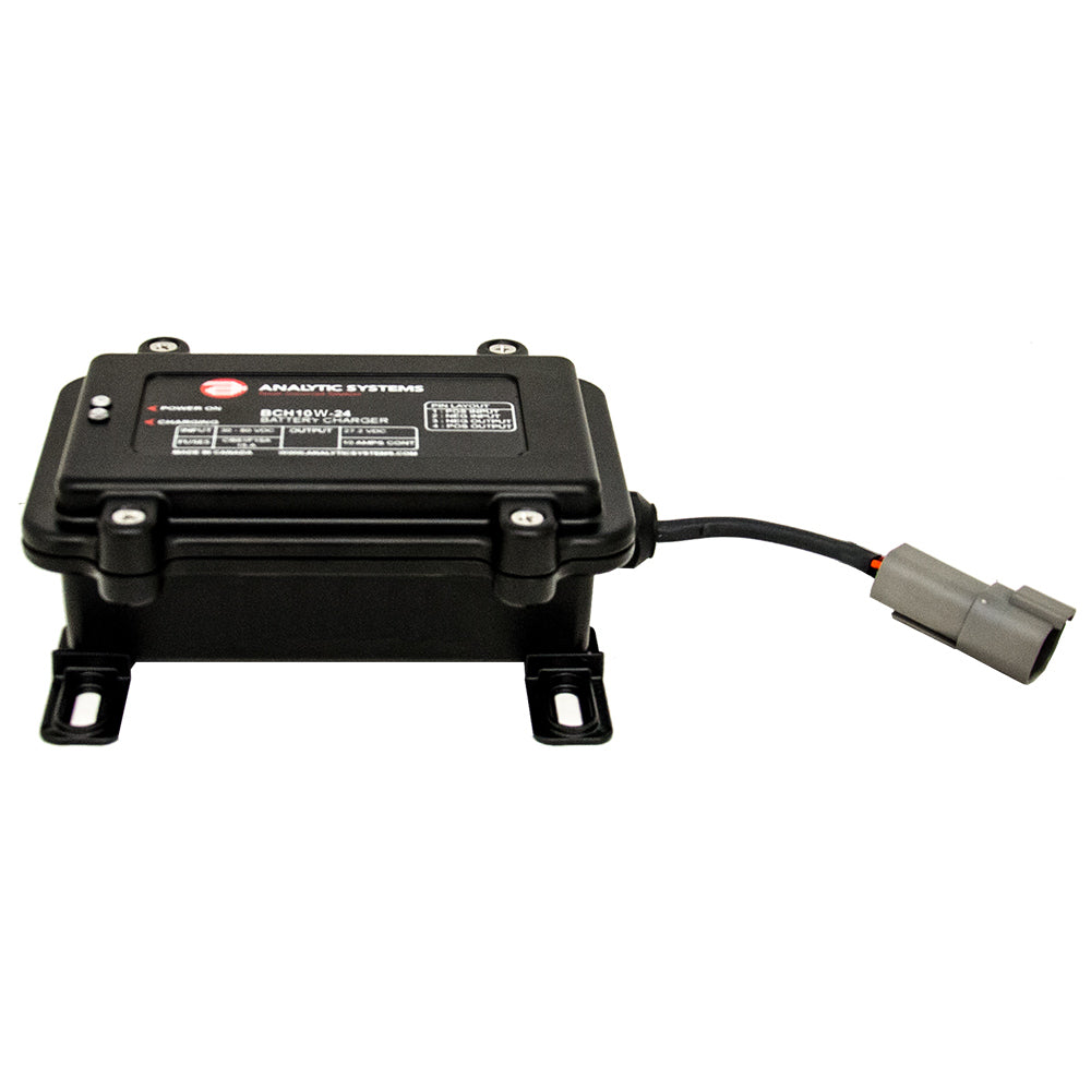 Waterproof IP66 DC Battery Charger 10A, 24V Out, 30-80V In, Ruggedized