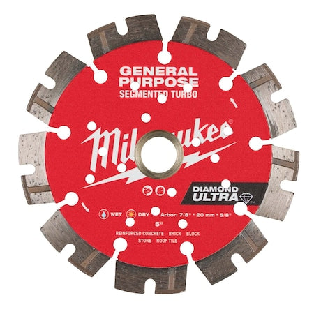 5" DIAMOND ULTRA Segmented Turbo, General Purpose Diamond Blade