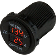 Round Voltage & Amp Meter - 6V-30V & 0 Amp - 10 Amp Meter