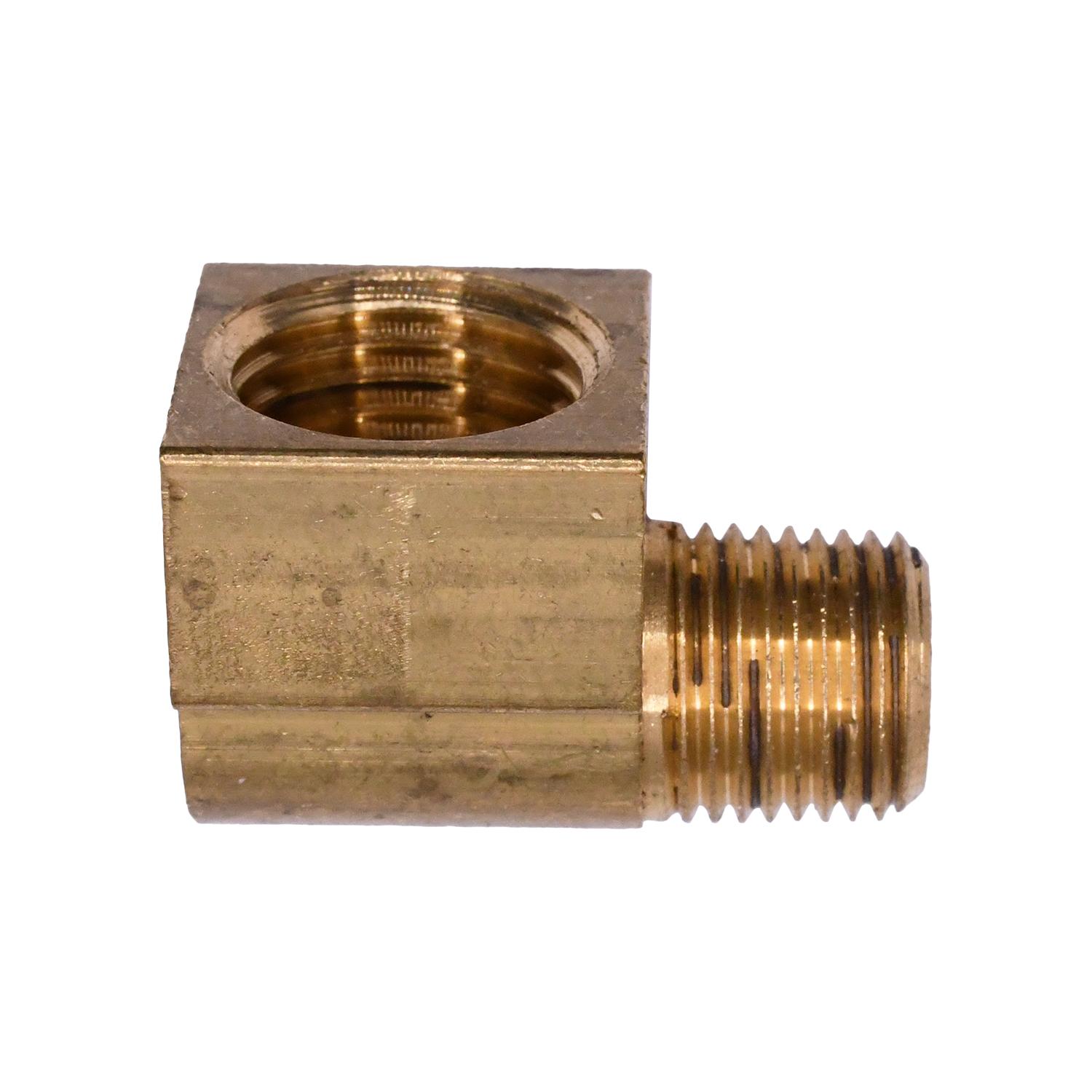 Brass 90 Degree Inverted Flare 5/16" To Male Pipe 1/8" Adapter