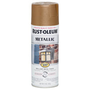 Metallic Spray Paint, Antique Brass, Metallic, Solvent, 11 oz