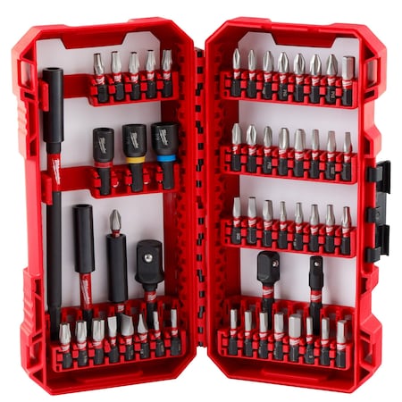 55 pc. Piece Driver Bit Set, 1/4 in Hex Shank Size