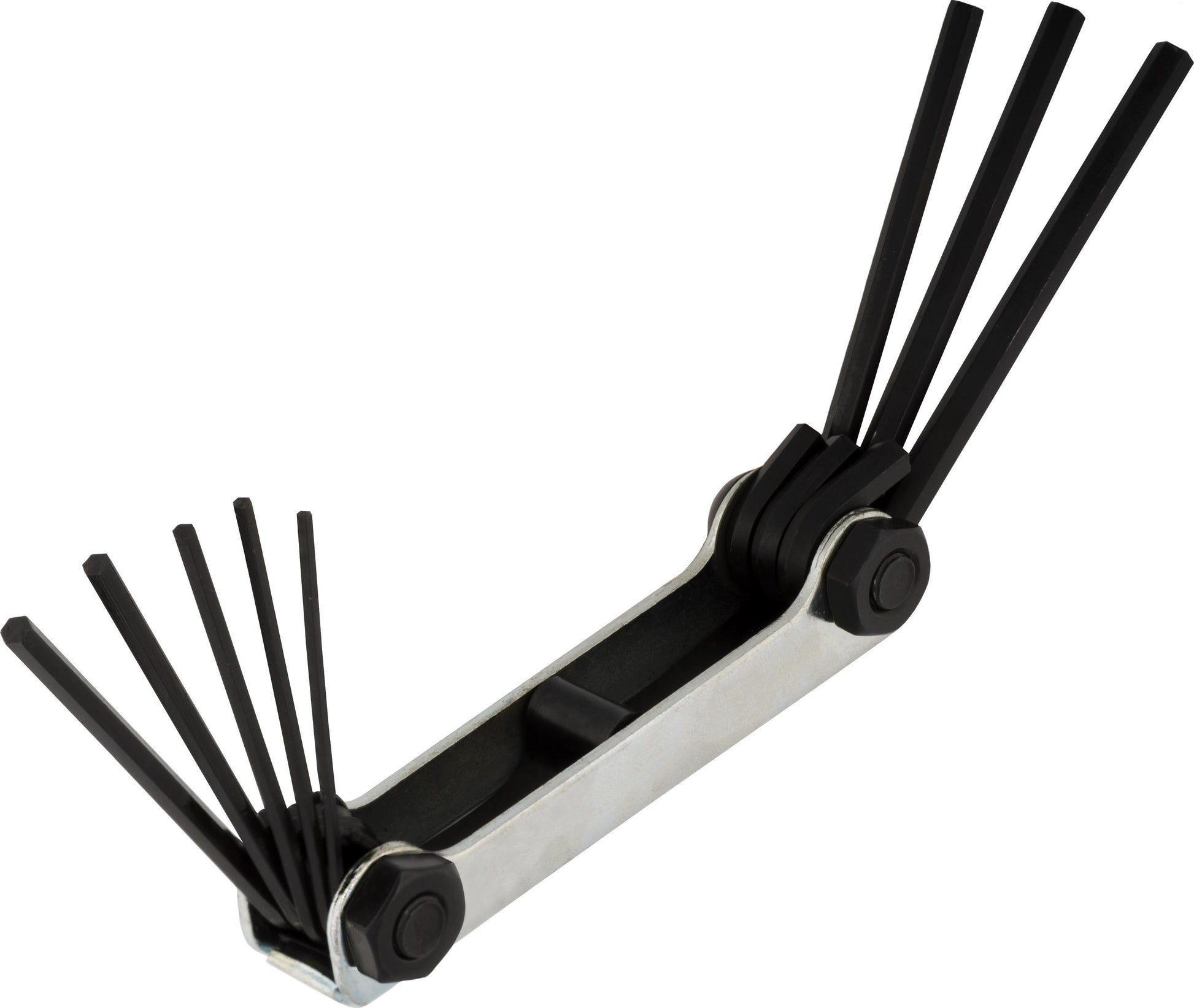 Fold Up Hex Key Set, Large - Extra Long 3/16" Through 3/8" 5 Keys