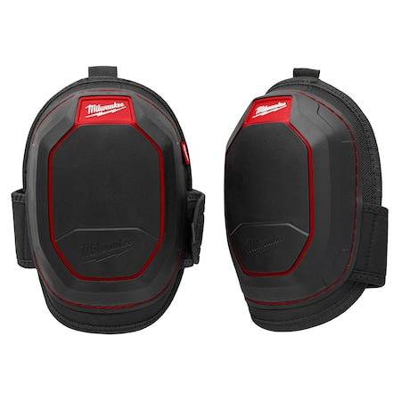 High Mobility Knee Pad, Foam Pad, Plastic Cap, 1 Straps, Black, Red