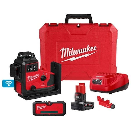 M12 Green 360 Degree 3-Plane Laser w/Automatic Alignment & Receiver