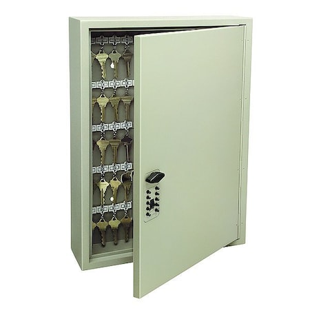 Key Control Cabinet, Steel, Beige, 60 Key Capacity
