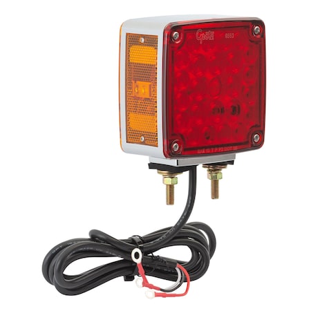 Two Sided Lamp,Side Marker,LH,Red/Yellow