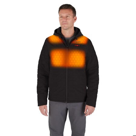 M12 Heated TOUGHSHELL Men's Jacket, Black, Heats 3 to 12 Hours, 2 Outside Pockets, XL