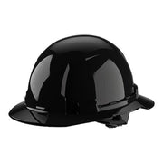 BOLT Black Full Brim Hard Hat w/4pt Ratcheting Suspension - Type 1, Class E