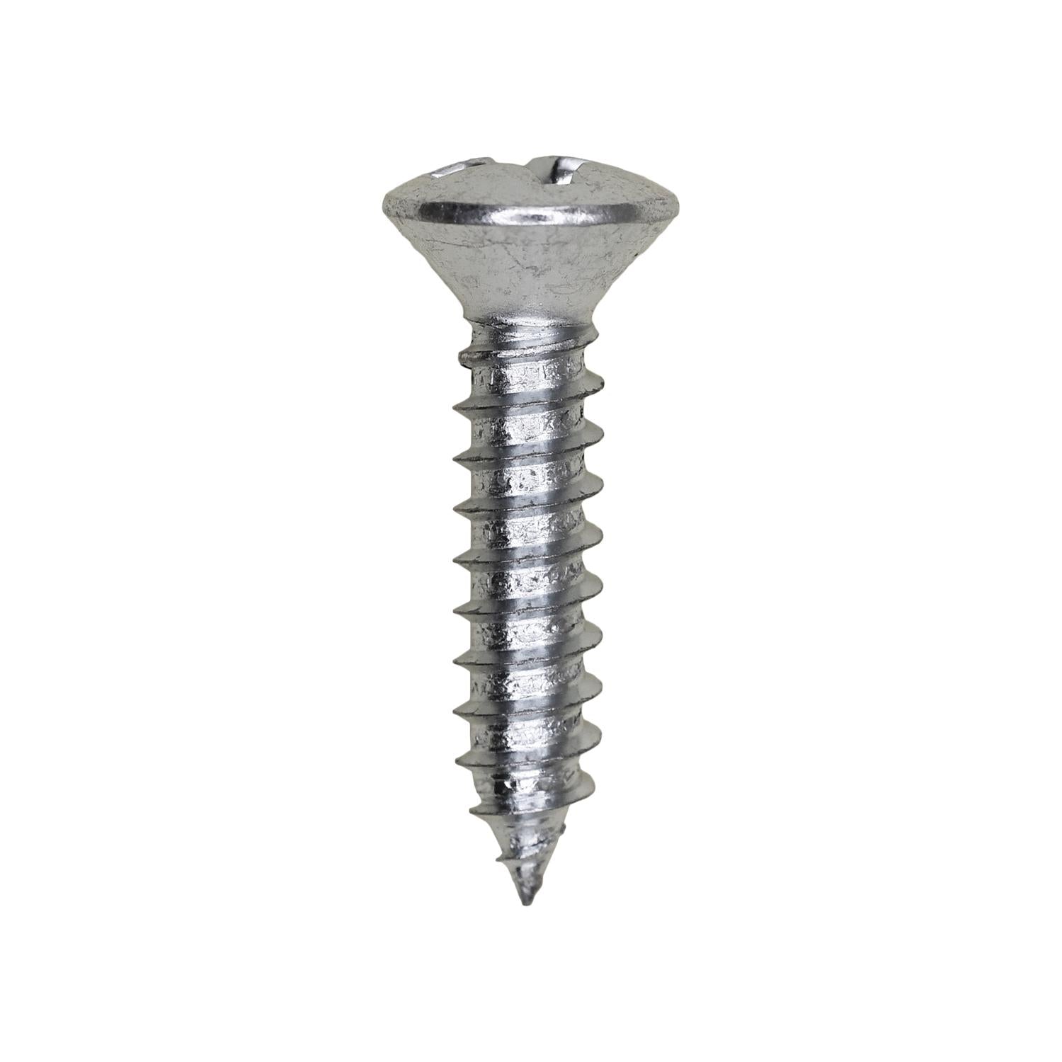 12 x 1" Phillips Oval Tapping Screw Zinc Ab