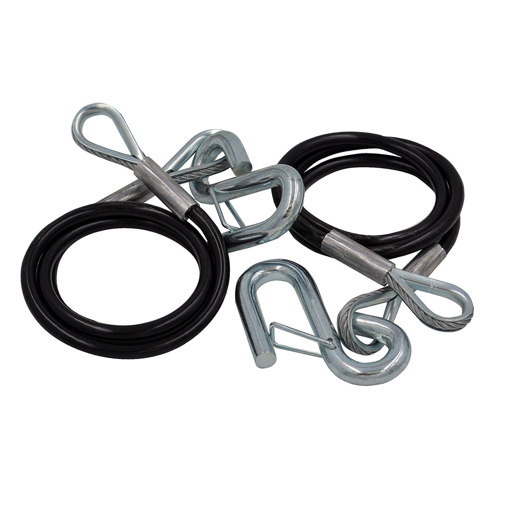 Safety Cables - 5000lb Capacity - PVC Coated - Pair