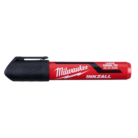INKZALL 3PC Large Chisel Tip Black Marker