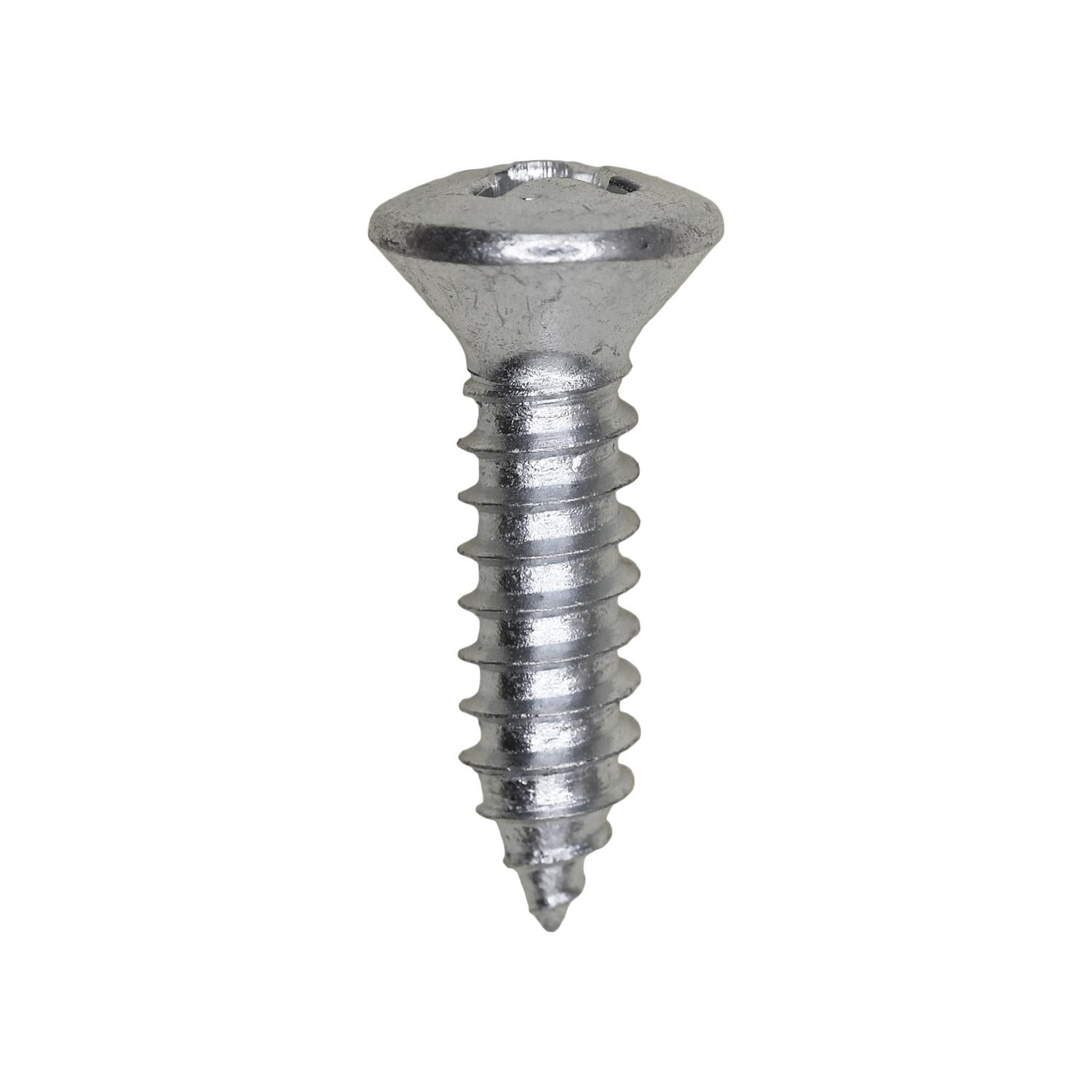 14 x 1" Phillips Oval Tapping Screw Zinc Ab