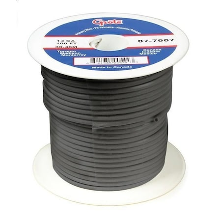 Primary Wire, GPT, 16 AWG, Copper, Gray, PVC Jacket, Stranded