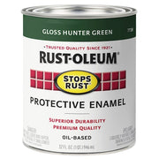 Interior/Exterior Paint, Gloss, Oil Base, Hunter Green, 1 qt