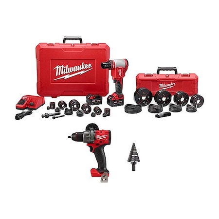 M18 Knockout Kit + M18 Drill + Step Bit