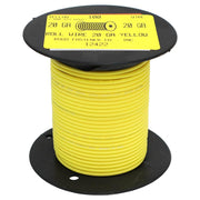 Primary Wire, 20 Gauge, Yellow 100 Ft Spool